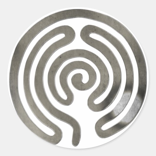 Sticker Rond antiquaire labyrinthe | faites votre propre arrièr (Devant)