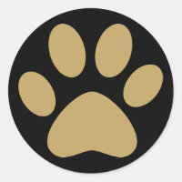 Antique Gold Pet chat Chien Paw Black