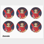 Sticker Rond ANTIQUE RENAISSANCE TAROT /THE DEVIL Pride Détails (Feuille)