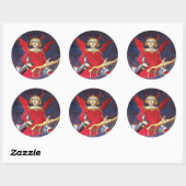 Sticker Rond ANTIQUE RENAISSANCE TAROT /THE DEVIL Pride Détails (Feuille)