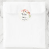 Sticker Rond Antique Rose Fête des mariées Favoriser (Sac)