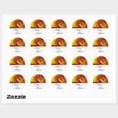 Sticker rond Antique Rose Jaune (Feuille)