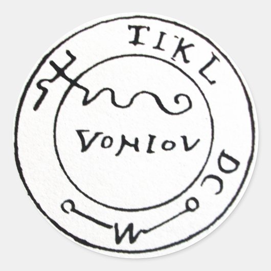 STICKER ROND ANTIQUE TALISMAN / PIRATES CARTE DU TRÉSOR (Devant)