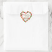 Sticker Rond Antique Valentine Bouquet Coeur (Sac)
