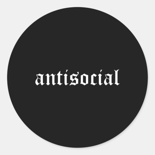 Sticker Rond Antisocial ~ Vieille police anglaise (Devant)