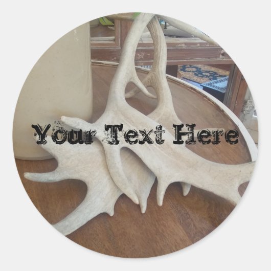 Sticker Rond Antlers sur écran (Devant)