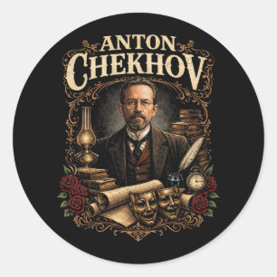 Sticker Rond Anton Tchekhov