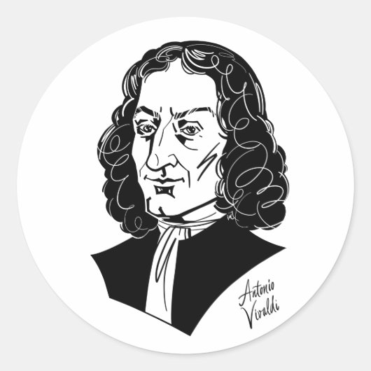 Sticker Rond Antonio Vivaldi (Devant)