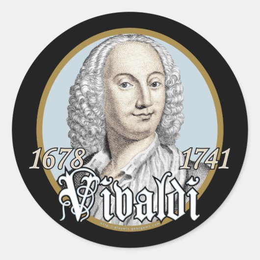 Sticker Rond Antonio Vivaldi (Devant)