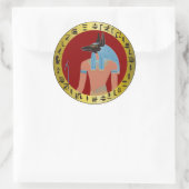 Sticker Rond Anubis, Dieu égyptien (Sac)