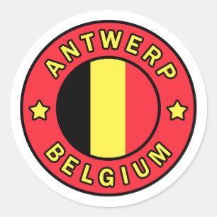 Sticker Rond Anvers Belgique