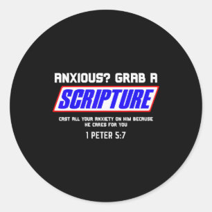 Sticker Rond Anxieux_ Saisir l'Écriture chrétienne Santé Mental