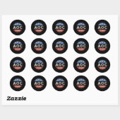 Sticker Rond Aoc 2028 Election Retro (Feuille)