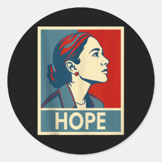 Sticker Rond Aoc Alexandria Ocasio Cortez 2028 Pour Président -