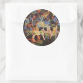 Sticker Rond Août Macke Paysage avec vaches et chameau (Sac)