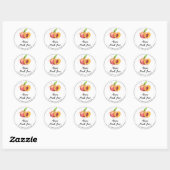 Sticker Rond *~* AP30 Peach Conserves de confiture de gelée mai (Feuille)