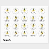Sticker Rond *~* AP30 PINEAPPLE Jelly confitures maison (Feuille)