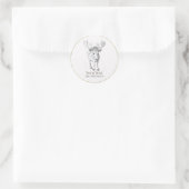 Sticker Rond *~* AP49 Cartoon mignon Rustique bébé MooseSticker (Sac)