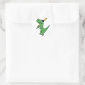 Sticker Rond AP-T-rex Dinosaure Jouer au baseball (Sac)