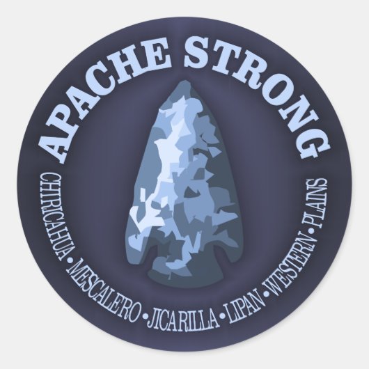 Sticker Rond Apache Strong (Devant)
