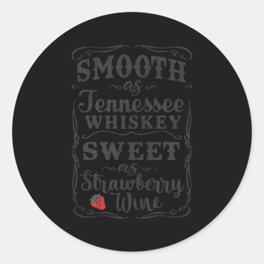 Sticker Rond Apaisement Comme Tennessee Whiskey Humour Vacances (Devant)