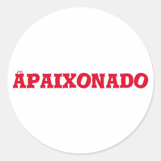 Sticker Rond Apaixonado (Devant)