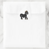 Sticker Rond Ape - Cool GORILLA -Primate - Wildlife-Africa (Sac)