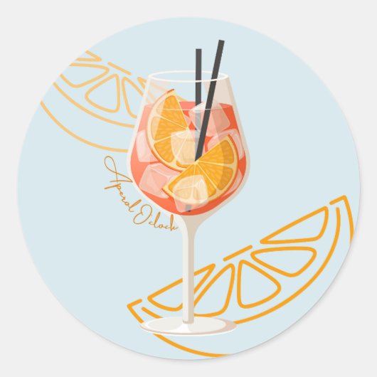 Sticker Rond Aperol O'Clock (Devant)