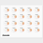 Sticker Rond Aperol Spritz Floral Enterrement de Vie de Jeune F (Feuille)