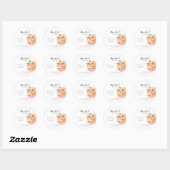 Sticker Rond Aperol Spritz Floral Réception de Mariage (Feuille)