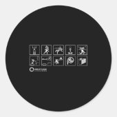 Sticker Rond Aperture Labs Jump Into The Rtal For Science Funny (Devant)