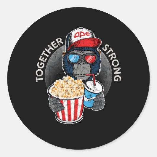 Sticker Rond Apes Ensemble Forte Amc Courte Squeeze (Devant)