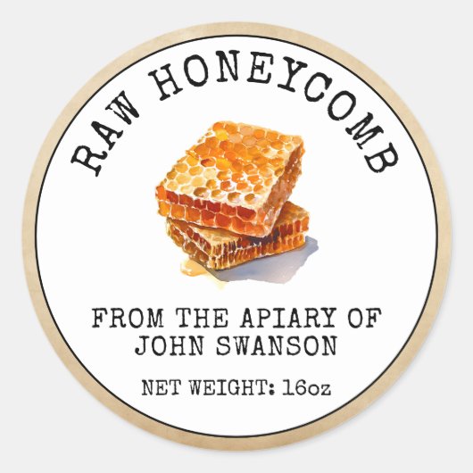 Sticker Rond Apiary Beehive Honey (Devant)