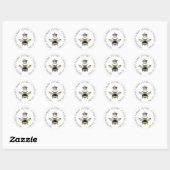 Sticker Rond Apiary de la Couronne royale (Feuille)