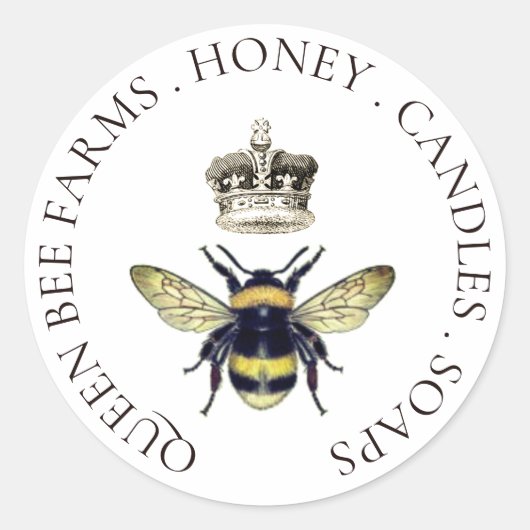 Sticker Rond Apiary de la Couronne royale (Devant)