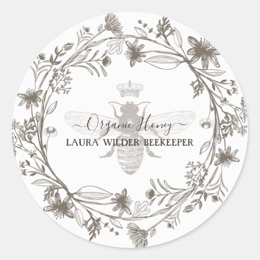Sticker Rond Apiary de miel apiculteur (Devant)