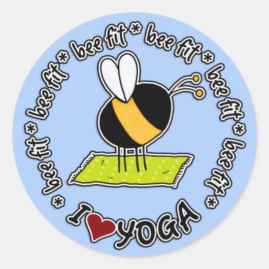 Sticker Rond apnée - bâton de yoga (Devant)