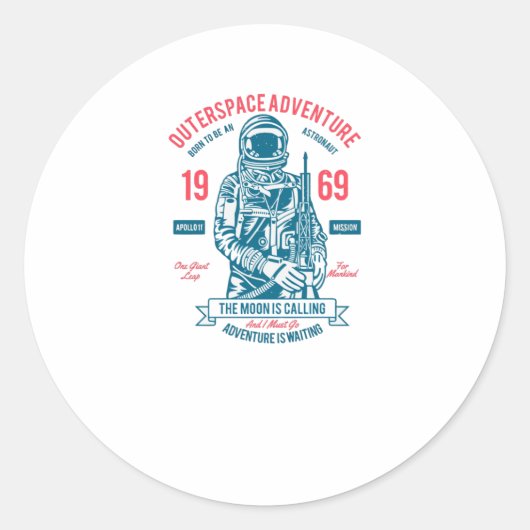 Sticker Rond Apollo 11 (Devant)