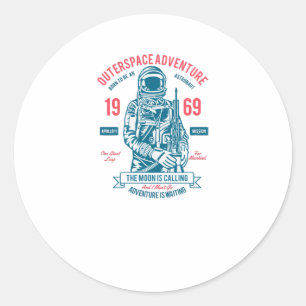 Sticker Rond Apollo 11
