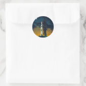 Sticker Rond Apollo 4 Saturn V sur Pad A Launch Complex 39 (Sac)