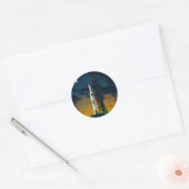 Sticker Rond Apollo 4 Saturn V sur Pad A Launch Complex 39 (Enveloppe)