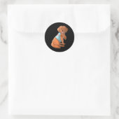 Sticker Rond Apoo I Loo Maman Tattoo Chien Chemise Fantastique (Sac)