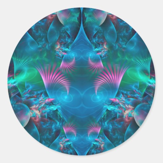 Sticker Rond Apophyse Abstraite Fractale III (Devant)