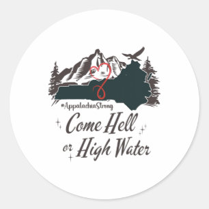 Sticker Rond Appalachia forte, quoi qu'il arrive Montagne