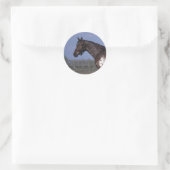 Sticker Rond Appaloosa Cheval debout (Sac)