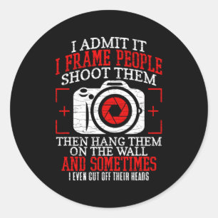 Sticker Rond Appareil photo