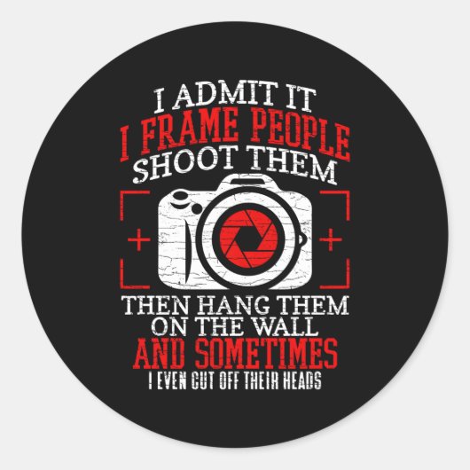 Sticker Rond Appareil photo (Devant)