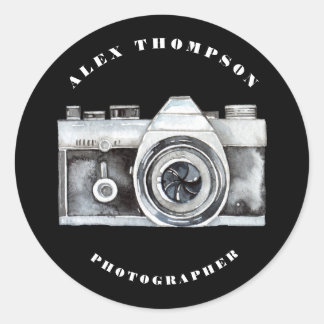 Sticker Rond Appareil photo à objectif circulaire personnalisé