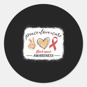 Sticker Rond appariement sang cancer sensibilisation paix amour