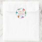 Sticker Rond Appel à tous les dragons fête d'anniversaire (Sac)